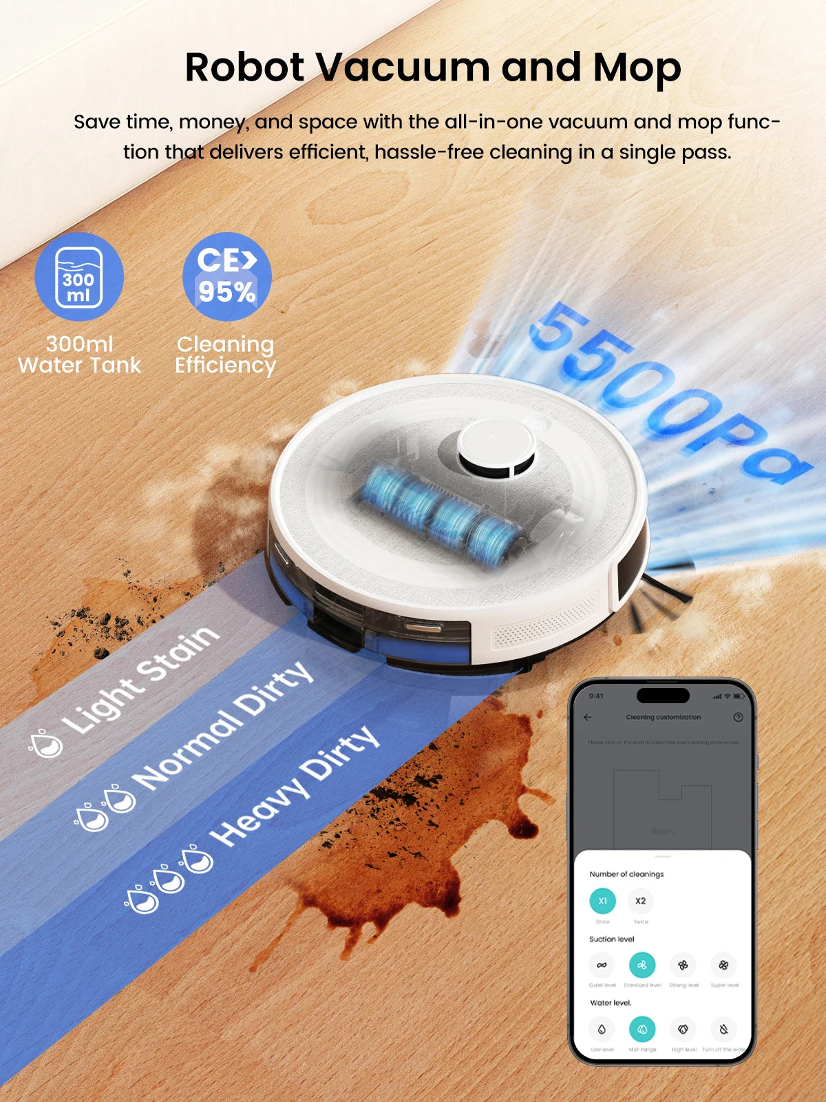 Lefant M2Pro Robot Vacuum with Mop,Self-Emptying,