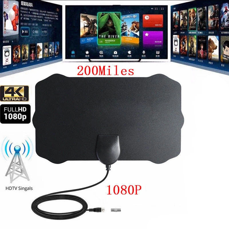 1080P 200 Mile Range Antenna TV Digital HD