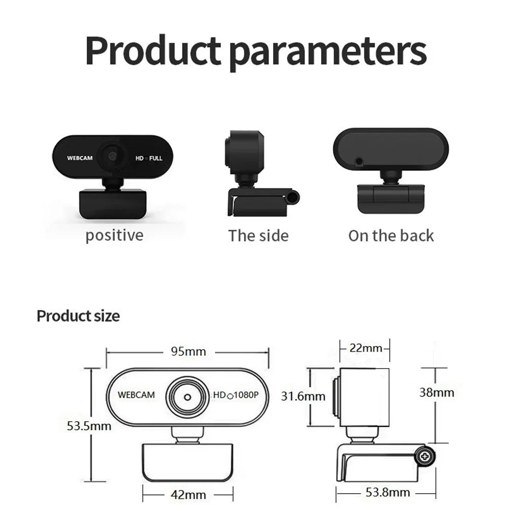 USB HD Web Camera Autofocus with Microphone Plug