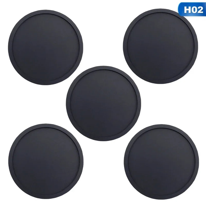 1/5Pcs Silicone Drinking Coaster Set Holder Cup