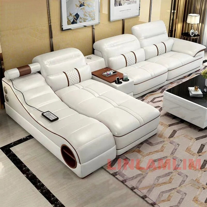 Modern Luxury Sectional Sofa Set with Chaise Lounge