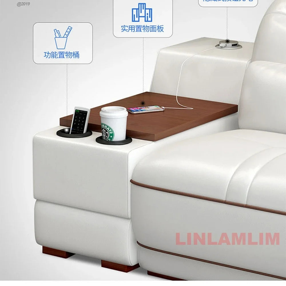 Modern Luxury Sectional Sofa Set with Chaise Lounge