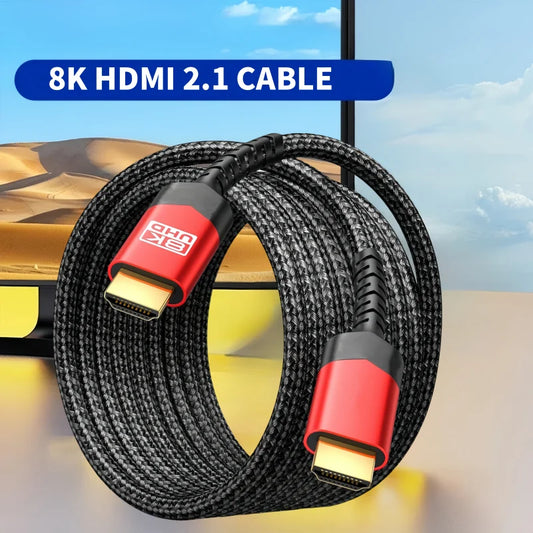 Cable High Speed 48Gbps HDMI Cord PS5/PS4/X-Box/Roku TV/HD