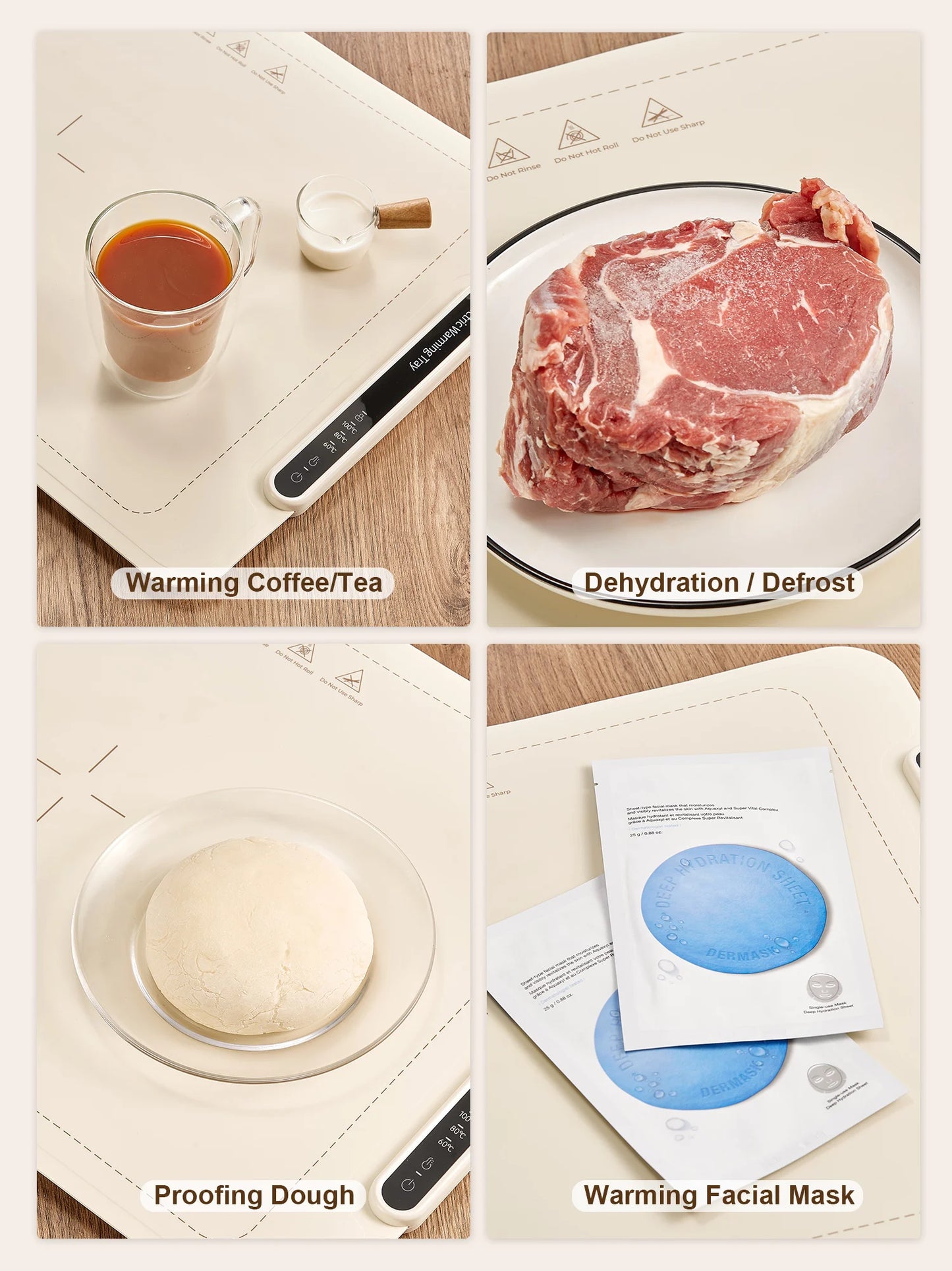 Electric Warming Tray, Yabano Foldable Food Warming Mat
