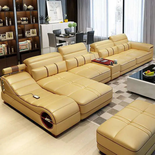 Modern Luxury Sectional Sofa Set with Chaise Lounge