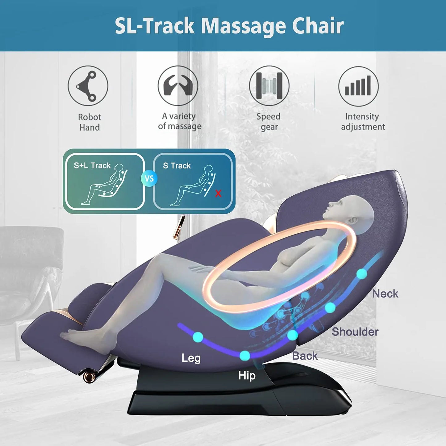 Massage Chair Full Body Yoga Stretching Foot Massage Roller
