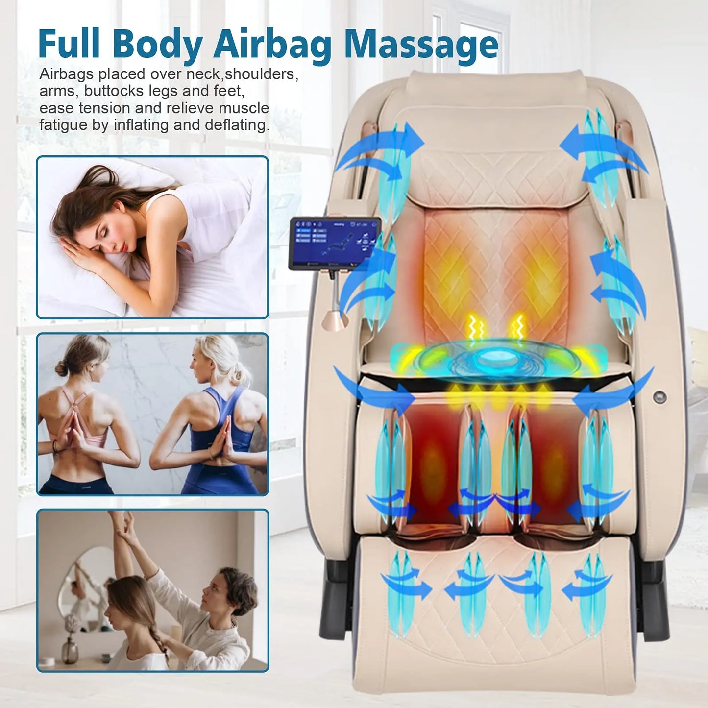 Massage Chair Full Body Yoga Stretching Foot Massage Roller