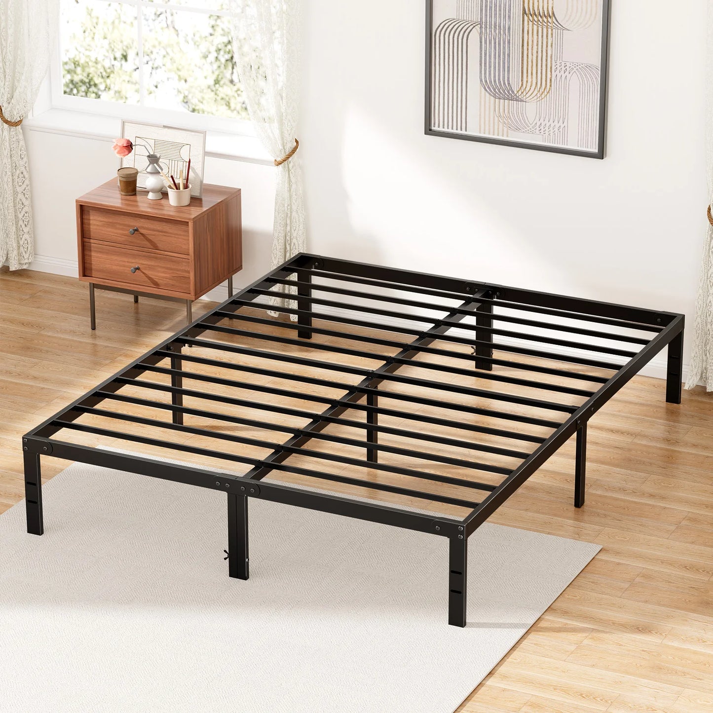 JHK Basic Twin Full Queen King Size Bed Frame Metal