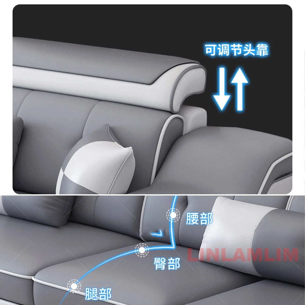 Cloth Sectional Sofa Set with Chaise Lounge