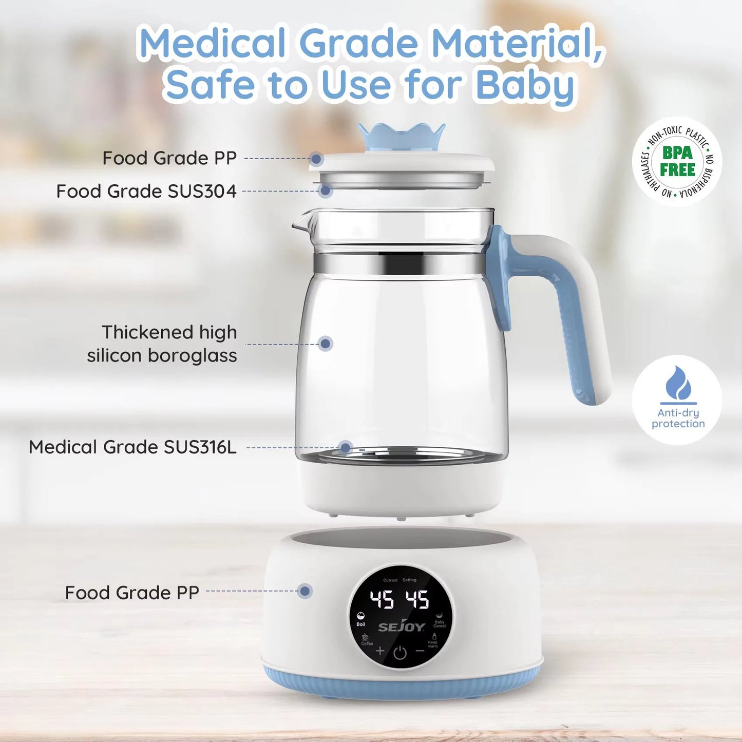 Infant Thermostatic Milk Baby Kettle Keep Warm