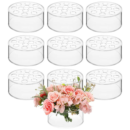 12 Hole Circular Acrylic Vase,