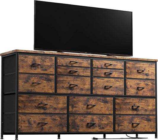 Dresser TV Stand with Charging Station for 60" TV Stand